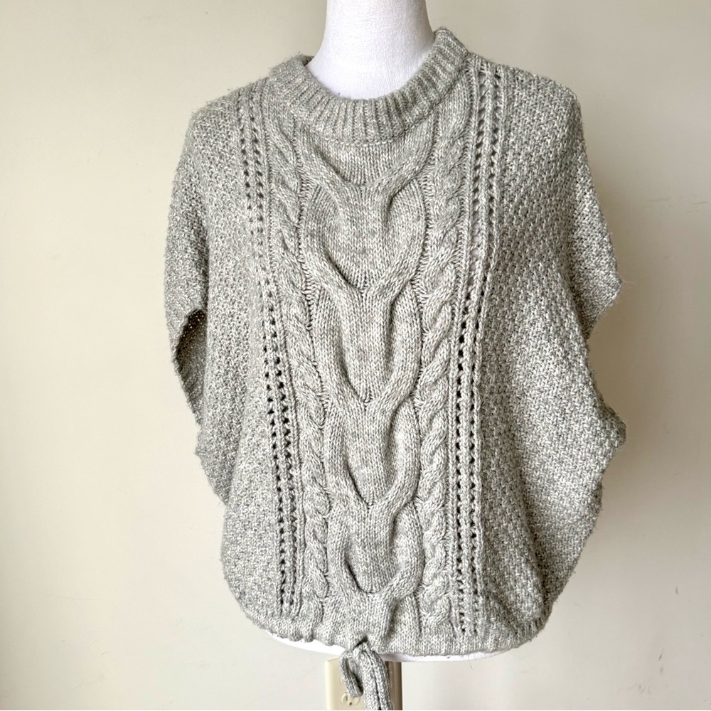 Universal Thread Heather Gray Cable Knit Sweater … - image 3